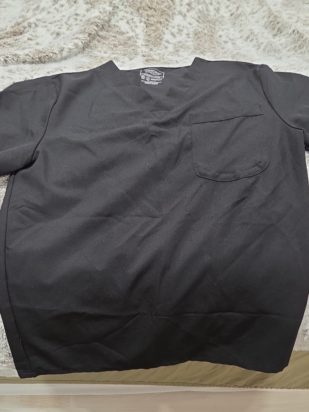 Black V-Neck Pocket Shirt